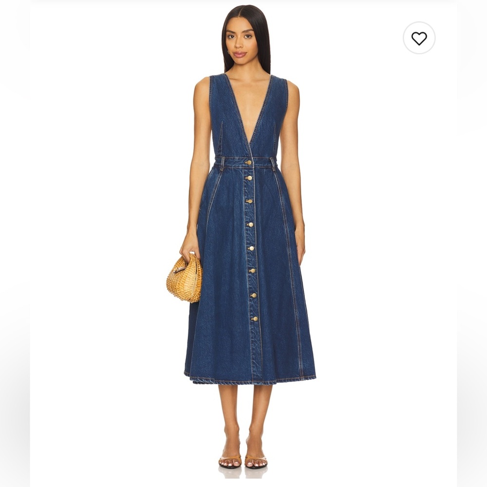 Ronny Kobo Collection Deep Indigo Denim Midi Dress